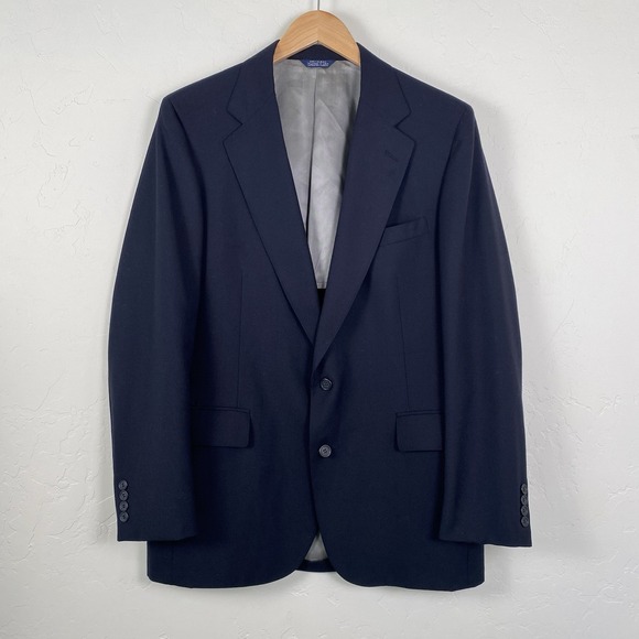 Cricketeer Blazer Men's Size 42R Blue Vintage USA 2 Button‎ Sport Coat - Picture 1 of 16